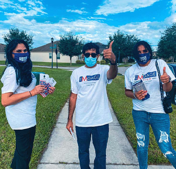 Emgage organizers and volunteers on the ground in Florida